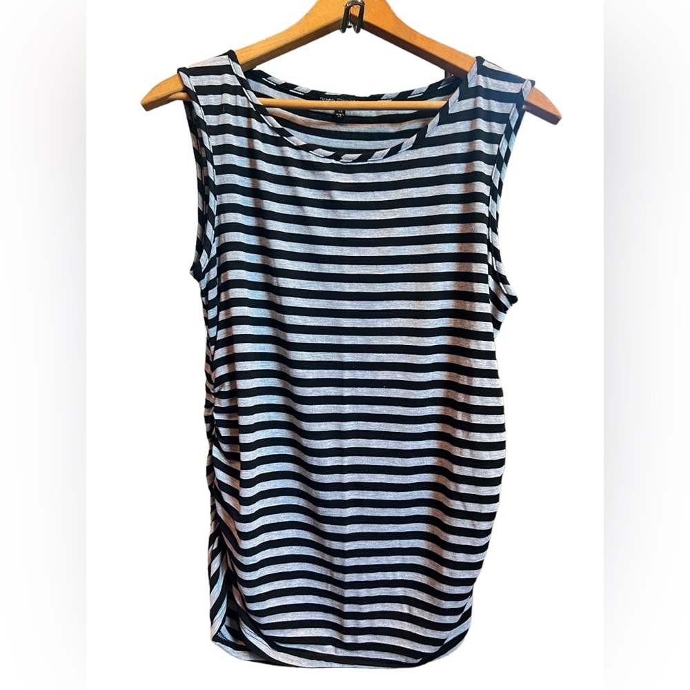 White and black striped tank top